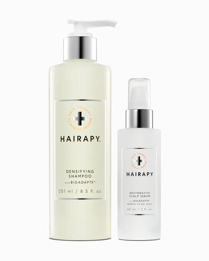 hair thickening shampoo + scalp serum for normal to dry scalp