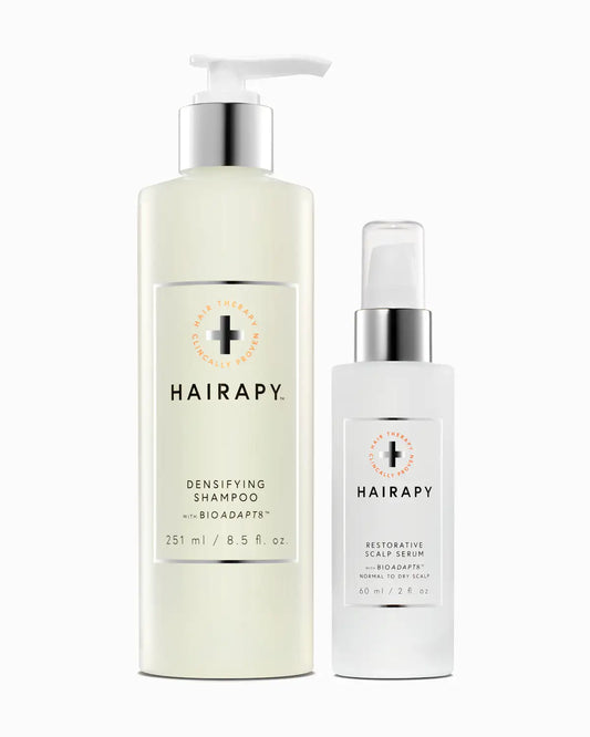 hair thickening shampoo + scalp serum for normal to dry scalp